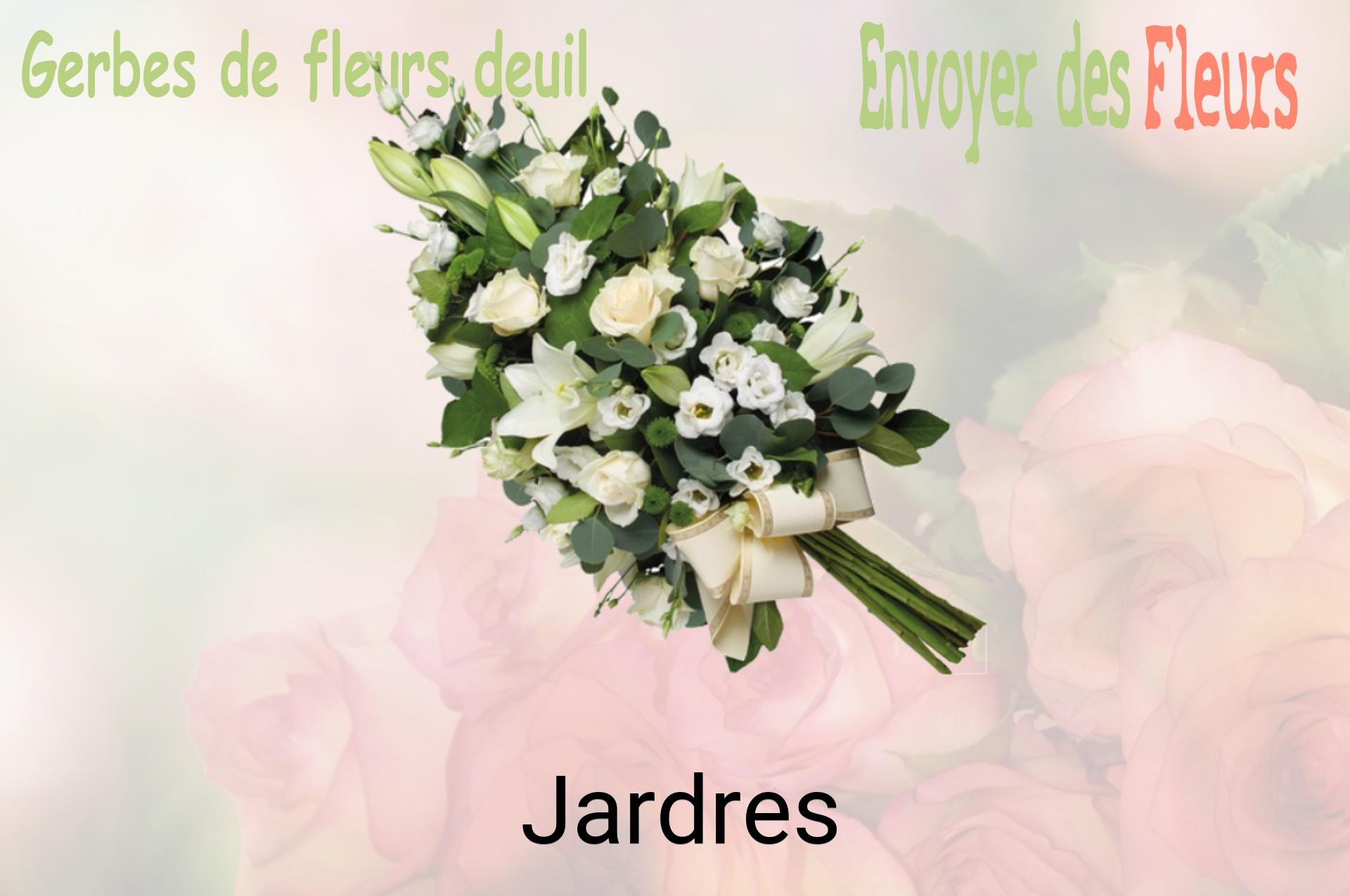 Gerbe de fleurs de deuil livrée à Jardres